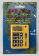 Rex Timer Yellow digital countdown Timer Easy to read home work Travel