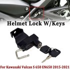 For Kawasaki Vulcan S EN650 Motorcycle Helmet Lock W/Keys Metal Steel Black