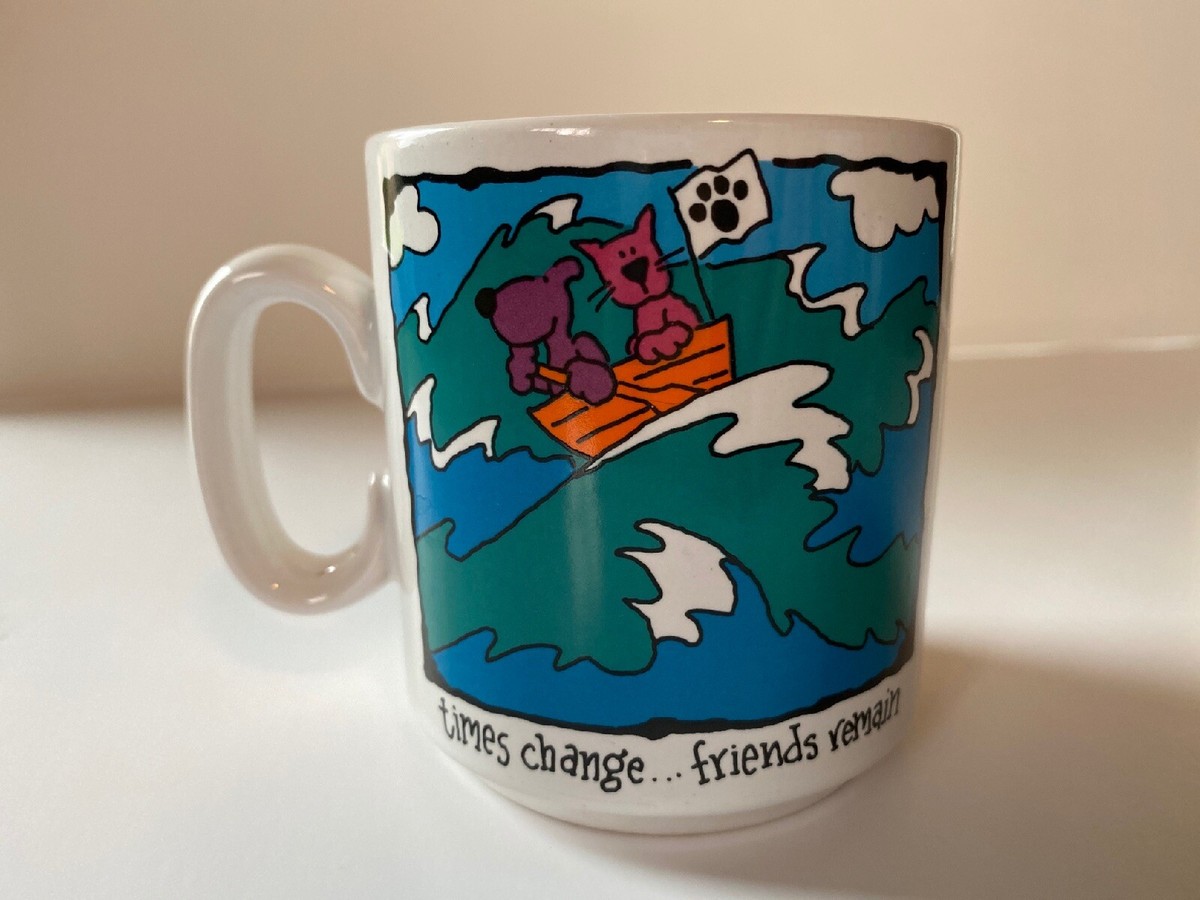 Vintage Applause Collectible Coffee Mug 1991 Times Change Friends Remain  Korea | eBay