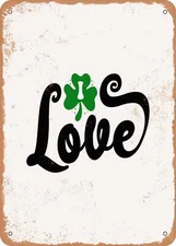 METAL SIGN - I Love - Vintage Rusty Look