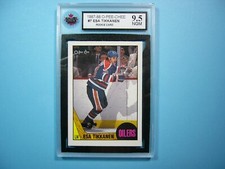 1987/88 O-PEE-CHEE NHL HOCKEY CARD #7 ESA TIKKANEN ROOKIE RC KSA 9.5 NGM OPC