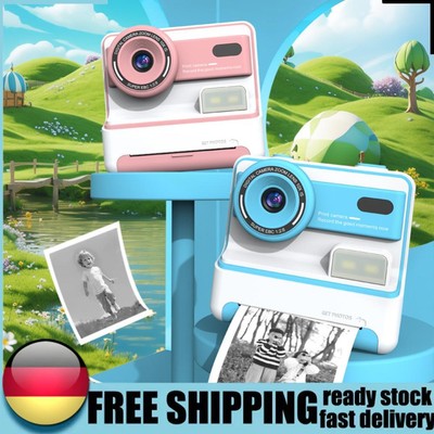 Kids Mini Instant Print Camera 30MP HD 1080P Children Selfie Digital Camera
