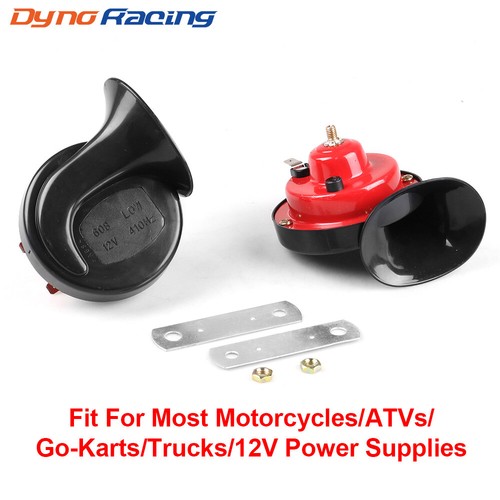 2Pcs Universal 12V Loud Car Truck 110DB Dual-tone Snail Electric Air Horn Auto