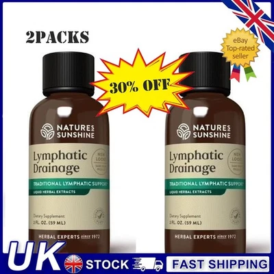2 Pack Nature's Sunshine Lymphatic Drainage Supplement,Relieve Bloating,immunity