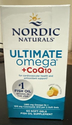 Nordic Naturals Ultimate Omega + CoQ10 Exp: 05/2028+ On Sale!