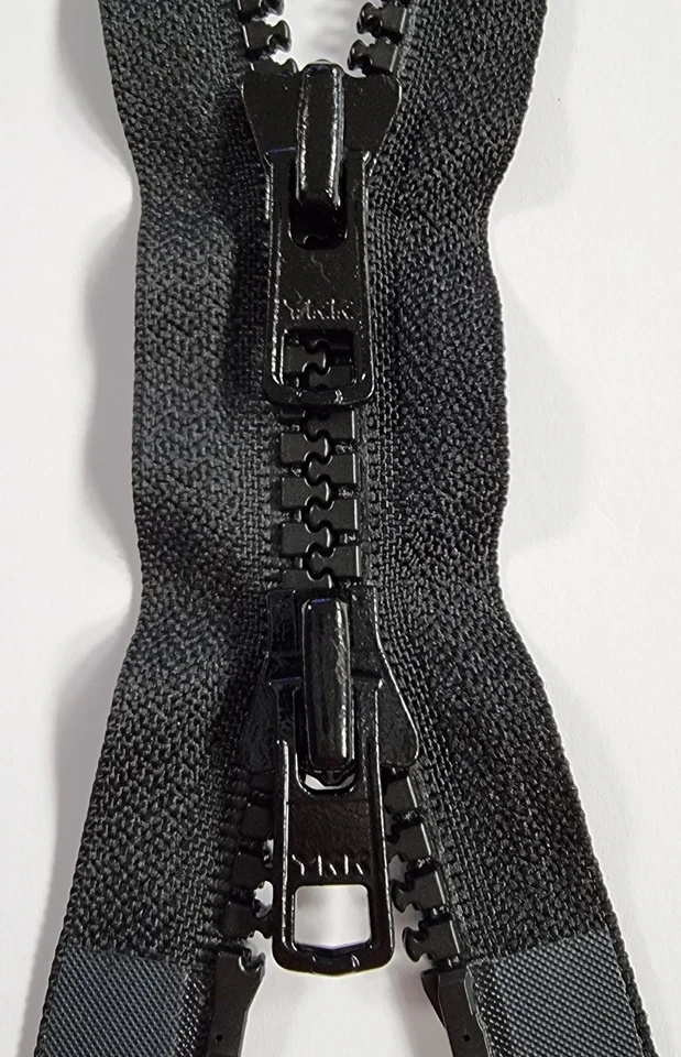 YKK Reißverschluss 2-Wege teilbar Vislon extra- stark 8mm Kette 45-90cm 6 Farben