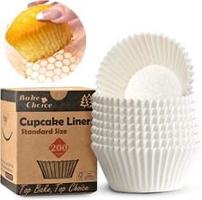 200pcs Standard White Cupcake Liners for Baking, Upgraded