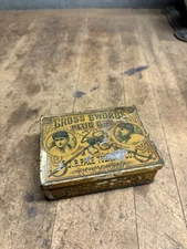 VTG Rare Cross Swords Plug Cut J.B. Pace Tobacco Empty Tin Can Richmond VA USA