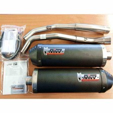 HONDA XL 1000 VARADERO 03/13 - Pair Of MIVV Oval Carbon Silencers / H.036.LE