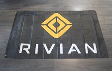 Rivian Banner Flag Electric Vehicles Trucks SUV  3x5 feet Garage Man Cave