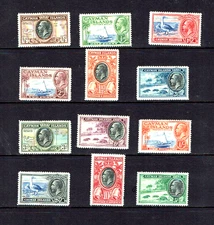 Cayman Islands: 1935  King George V Pictorial Definitive set  MLH