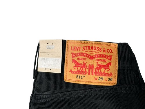 Levi’s 511 Jeans Mens Size 29x30 Slim Fit Tapered Stretch Black Corduroy Pants - Bild 8 von 23