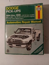 HAYNES REPAIR MANUAL 30041 Dodge Pickup truck 1994 - 1998 Complete Repair Manual