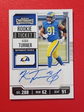 🏈Panini 2023 Contenders Rookie Ticket Kobie Turner #153 Autograph Rams NFL