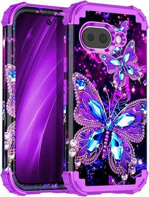 Google Pixel 9a Case, Glow in The Dark Three Layer Heavy Duty Shockproof Protect