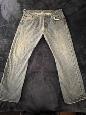 VTG Y2K Levis 501 Jeans Mens 38x28 Button Fly Faded Classic