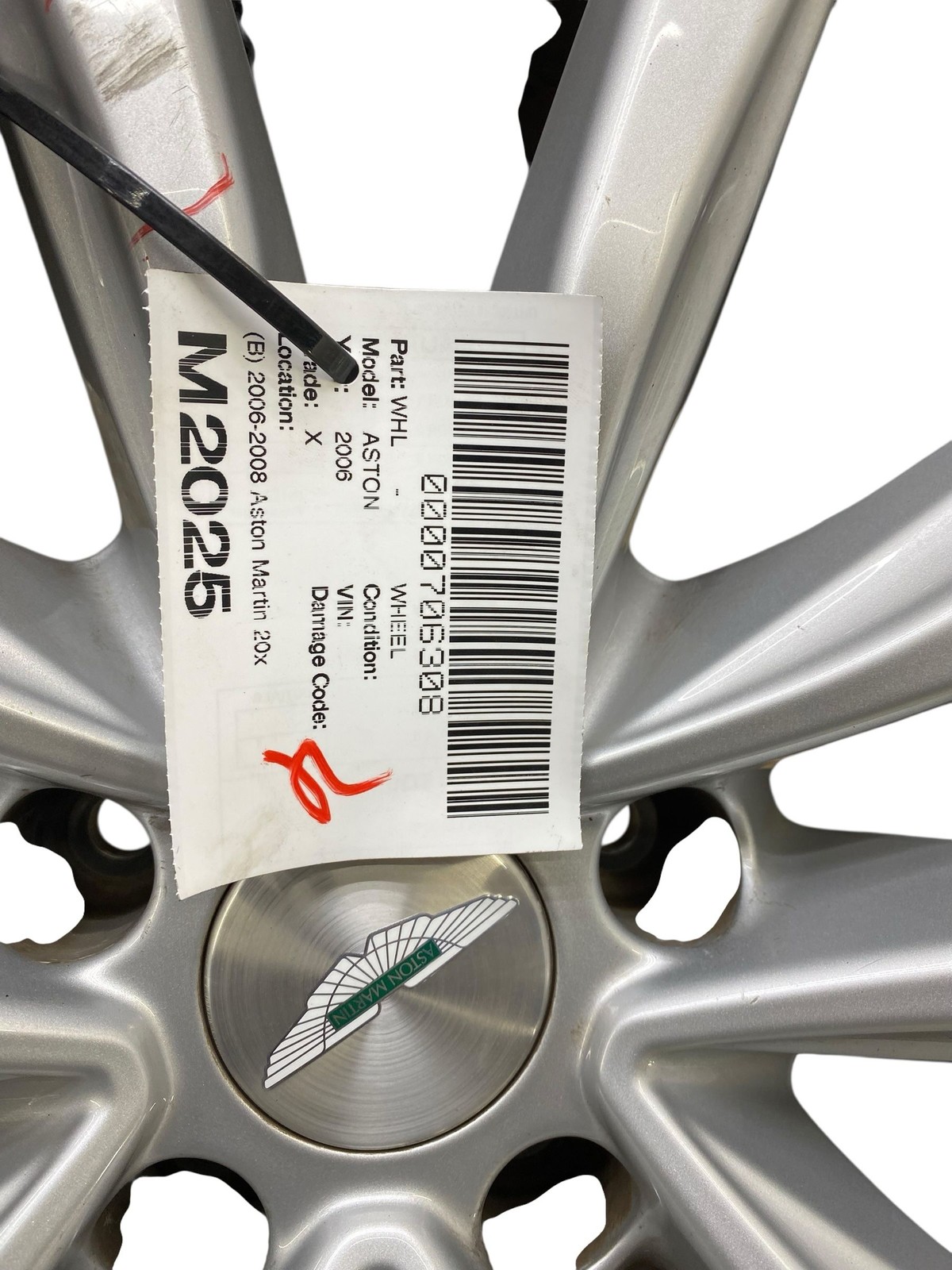 2022 Aston Martin vantage 20x11 Rear 5 V-spoke Wheel Rim *Curb Rash*