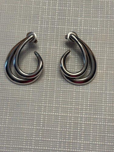 James Avery retired Double Curl Post Earrings Sterling silver