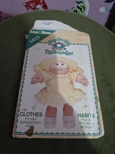 Vintage Cabbage Patch Kid 1980s Butterwick clothing sewing pattern
