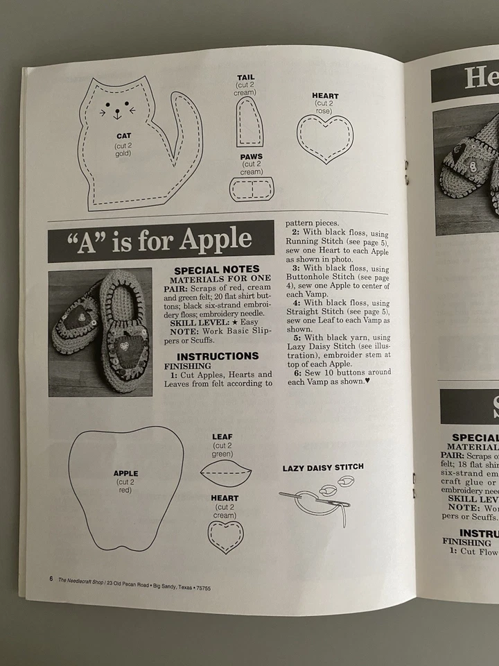 CROCHET PATTERN BOOKLET FOR COMFY COUNTRY LADIES SLIPPERS. PRE-OWNED. - Image 2 of 4