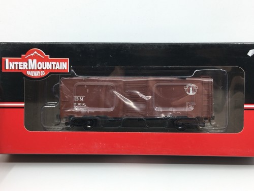 HO Intermountain Boston & Maine 40’ 1937 AAR Boxcar B&M #73091 ruedas de metal | Zustand: Used