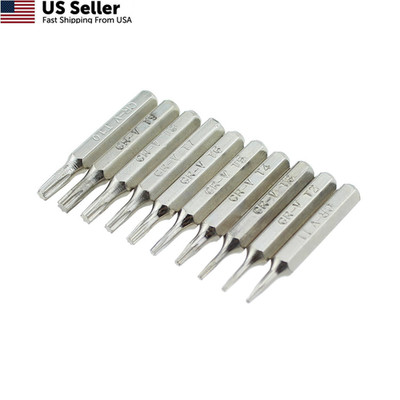 Torx Micro Bit RLECS 10PCS 28mm Length Bits Set,T1 T2 T3 T4 One Size