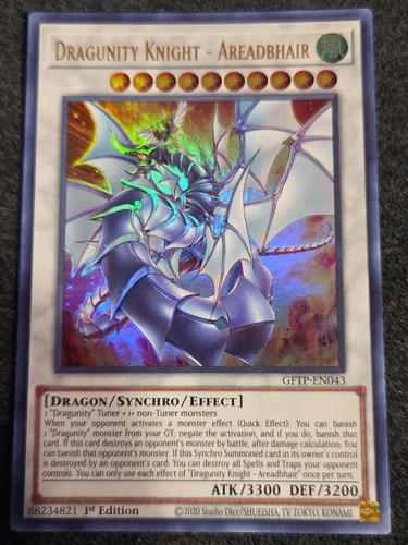 Yugioh GFTP-EN043 Dragunity Knight – Areadbhair – Ultra Rare 1st Edition