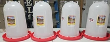 Lot 4 Miller Plastic Poultry Waterer 3-Gallon Twist to Lock