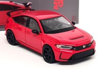 Tsm 1/64 Honda Civic Type-R Rallye Red Advan Wheels 2023 Lhd Diecast Model Car
