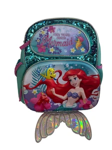 Disney The Little Mermaid Ariel 12" Petit sac à dos de sequin magique avec queue