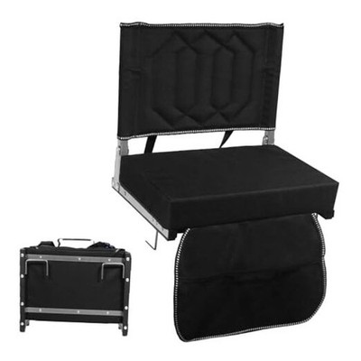 Comfortable Stadium Seats for Bleachers with Back Support & 1 pack Black