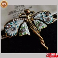 Vintage Fairy Nymph Brooch Art Nouveau Style Shawl Pin Elegant Jewelry Gift Wome