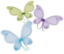 3-PC Glittery Pastel Butterfly Fairy Wings Kid's/Adult Dress-Up Accessory 309