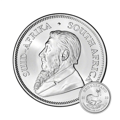 2022 SouthAfrica Krugerrand 1 Oz 999 Silver Coin 1 Rand 999