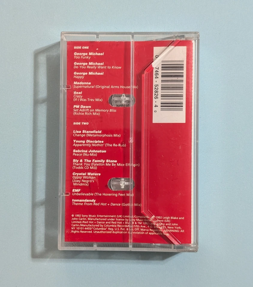 Red Hot + Dance (1992 Cassette Tape) 90s George Michael Seal Madonna EMF PM Dawn Foto 3 de 4