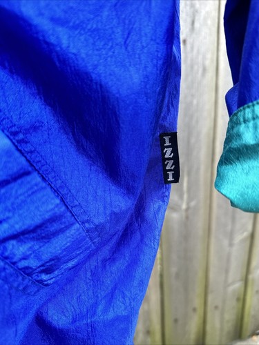 Vintage Innovations by Izzy Vibrant Colorblock Adjustable Waist Windbreaker Sz M - Picture 9 of 13