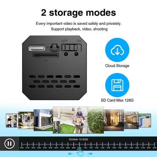 Smart Mini WiFi Camera Wireless 1080P HD Night Cam w/Battery Home Security Detec - Picture 7 of 24
