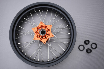 Orange Supermoto Spoked Rim / Front Wheel For KTM SMR 450 2004