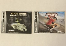 Gameboy Advance Instruction Booklets: Star Wars Tony Hawk Both 2001
