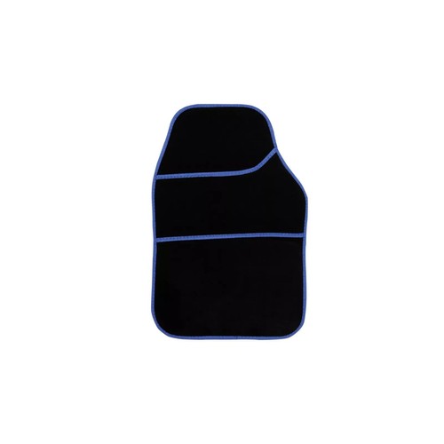 Streetwize Velour Car Floor Mat Set of 4 Universal Anti-Slip Black/Blue - Picture 3 of 8