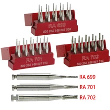 Dental Low Speed Carbide Burs 2.35mm Taper Flat End Crosscut RA 699 701 702