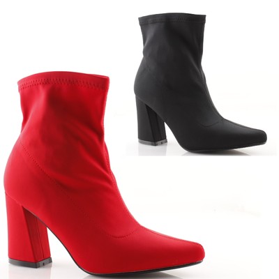 Stivaletti Rossi a Calzino Tacco 10 cm - Gioben