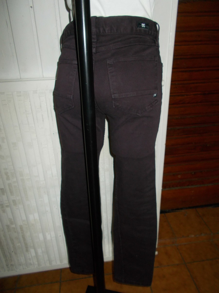 Pantalon Femme DC Shoes En Lin Gris - Taille 38 (W28) - Occasion En Très Bon état