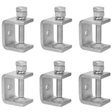 6 Pcs Small C Clamps Heavy Duty C Clamp Stainless Steel With Stable Wide NEW