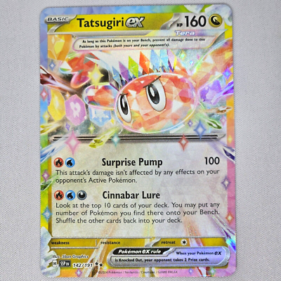 tera tatsguri ex pokemon card value 142/191 Amazon.com: Pokemon - Tatsugiri ex 142/191 main image 1
