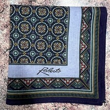 PURPLE GEOMETRICS PAISLEYS HANDKERCHIEF CLASSIC ART COTTON MEN POCKET SQUARE 17"