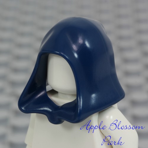 NEW Lego Minifig DARK BLUE HOOD Star Wars Jedi Cape Hat - Castle Kingdoms Knight - Afbeelding 1 van 1