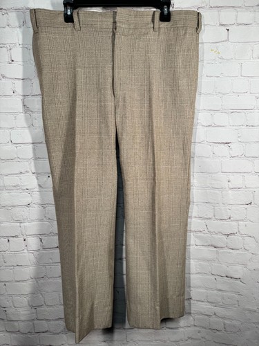 Vintage JC PENNEY Mens Brown GLEN CHECK 3pc VEST Suit 42S Jacket 37x27 Pant - Picture 14 of 16