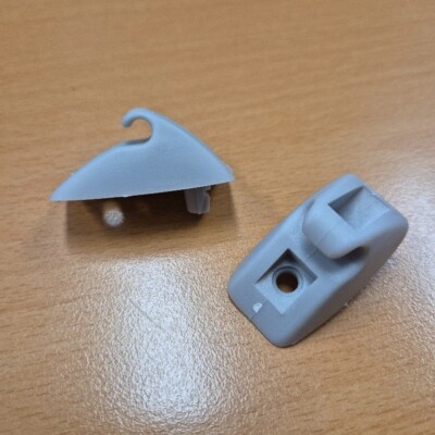 & 2x Sonnenblendenhalter Sonnenblende VW Golf 1 2 Polo Passat 191857559 GRAU
