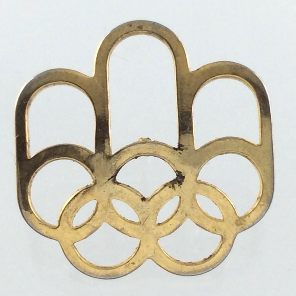 1976 Montreal Olympics Logo Gold Color Pin Butterfly Clip U161 | eBay